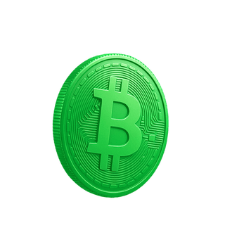 Floating card displaying crypto market analytics data visualisation